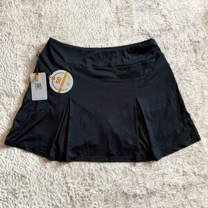 Tail White Label Pleated Golf Skort Womens Small Black Onyx - UPF 50